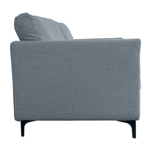 Canapé 3 pl OUESSANT 180 cm fixe tissu Grey - 100% déhoussable - Fab. France