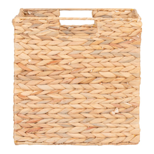 Cesto Passo pieghevole in giacinto d'acqua naturale 30x30x30 cm