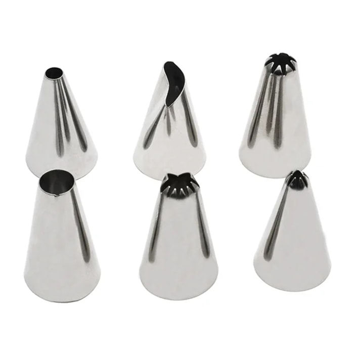 Lot de 6 douilles à pâtisserie en inox petit modèle Zenker Smart Pastry