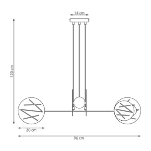Lampada a sospensione Xotic in acciaio bianco opaco