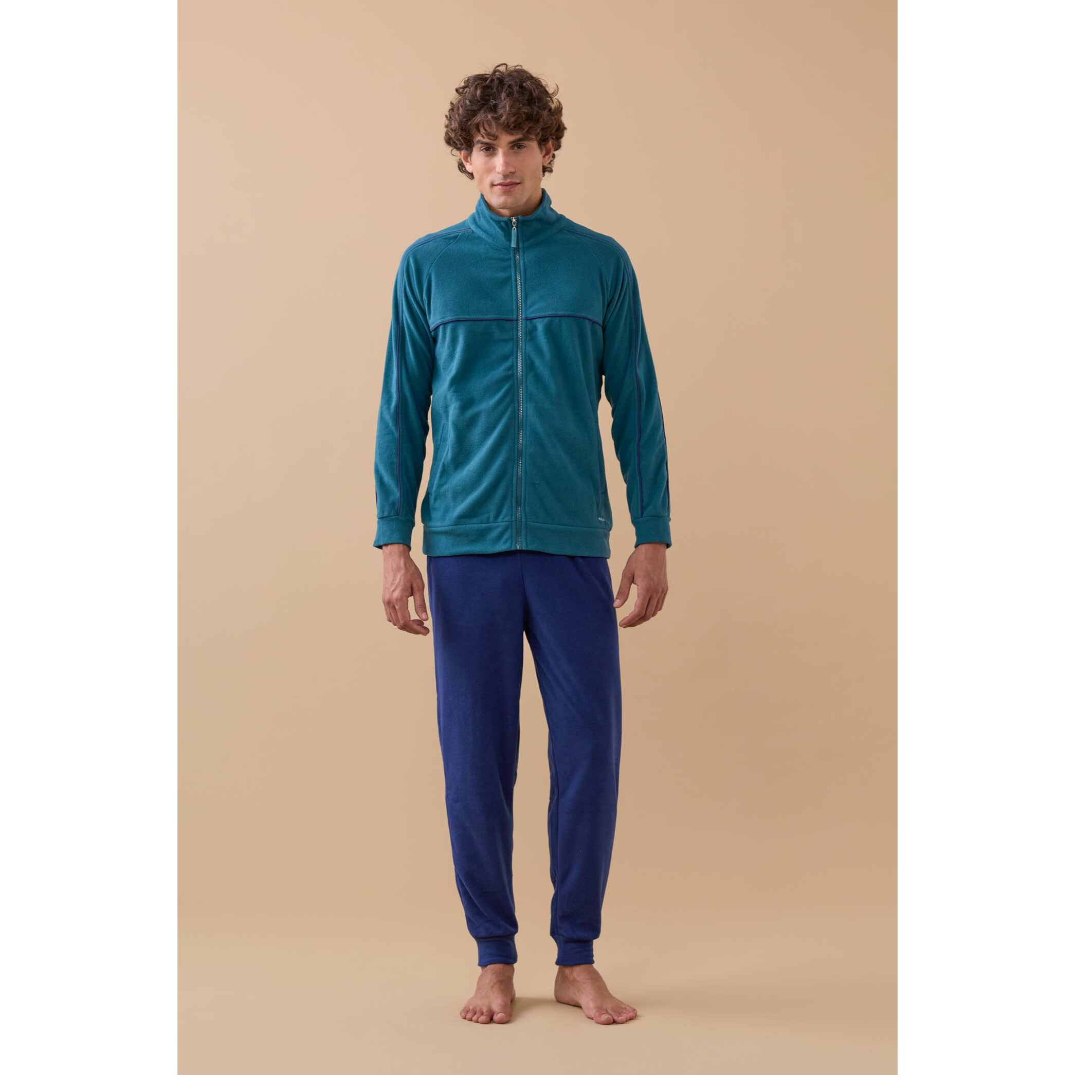 Pigiama uomo brooklyn in pile con zip Noidinotte