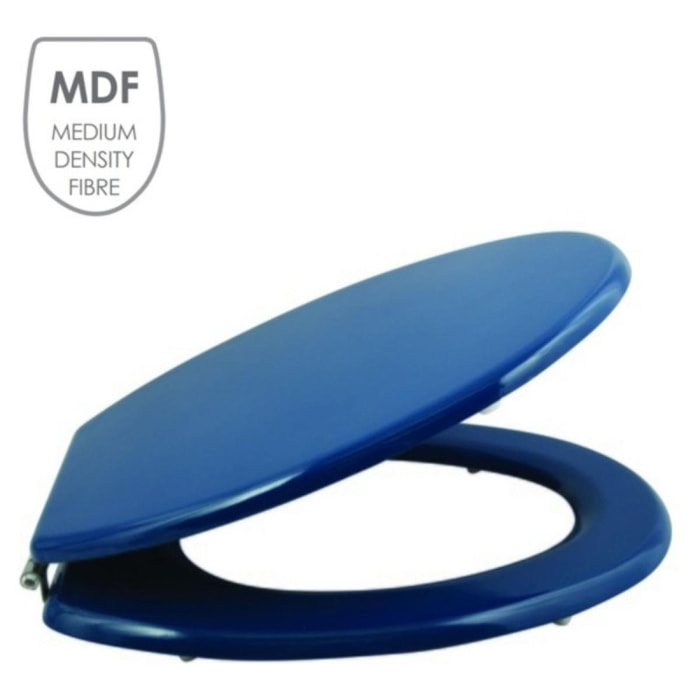 Abattant wc MDF CLÉO Bleu Foncé - Charnières Inox MSV