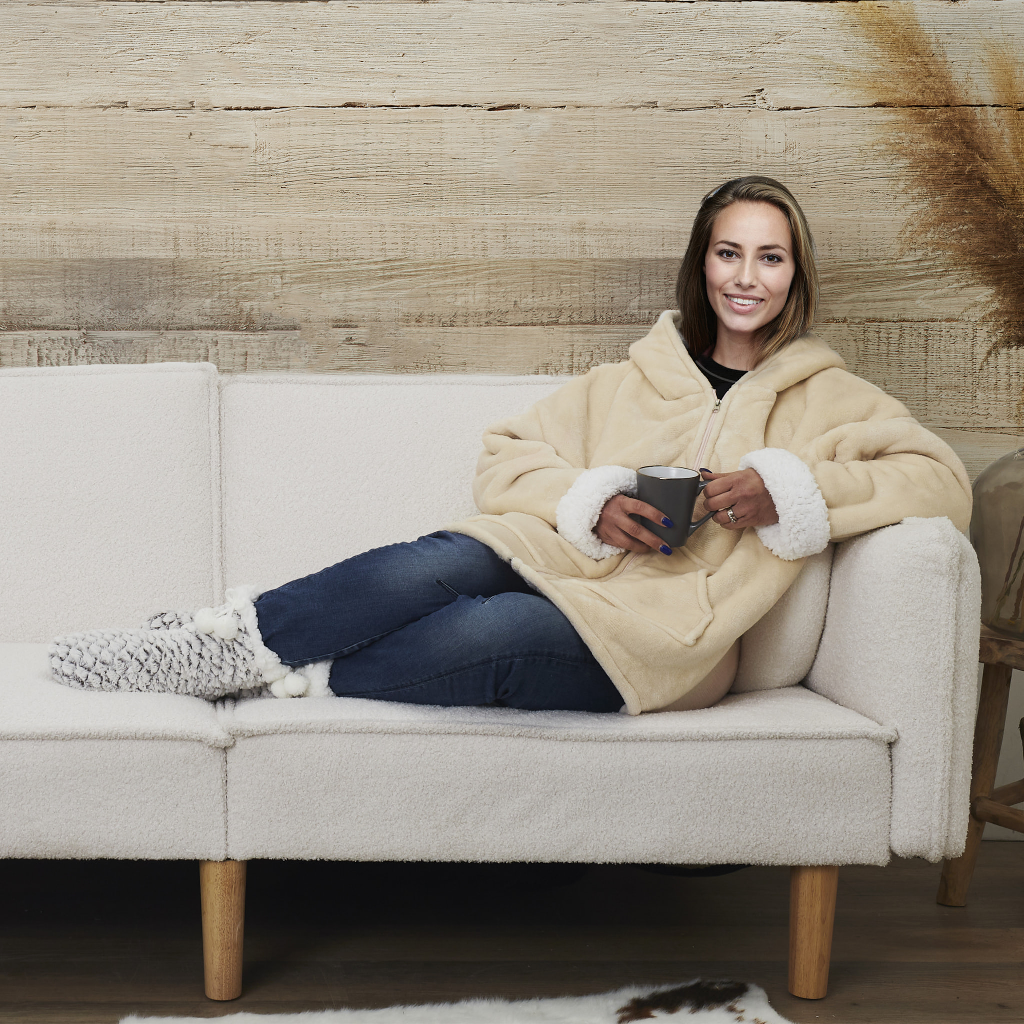 Sweat À Capuche - HOME DECO FACTORY - Beige - Pratique - Ultraconfortable