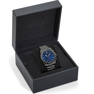 Versace Reloj Cronógrafo De Cuarzo Greca Chrono  Wave