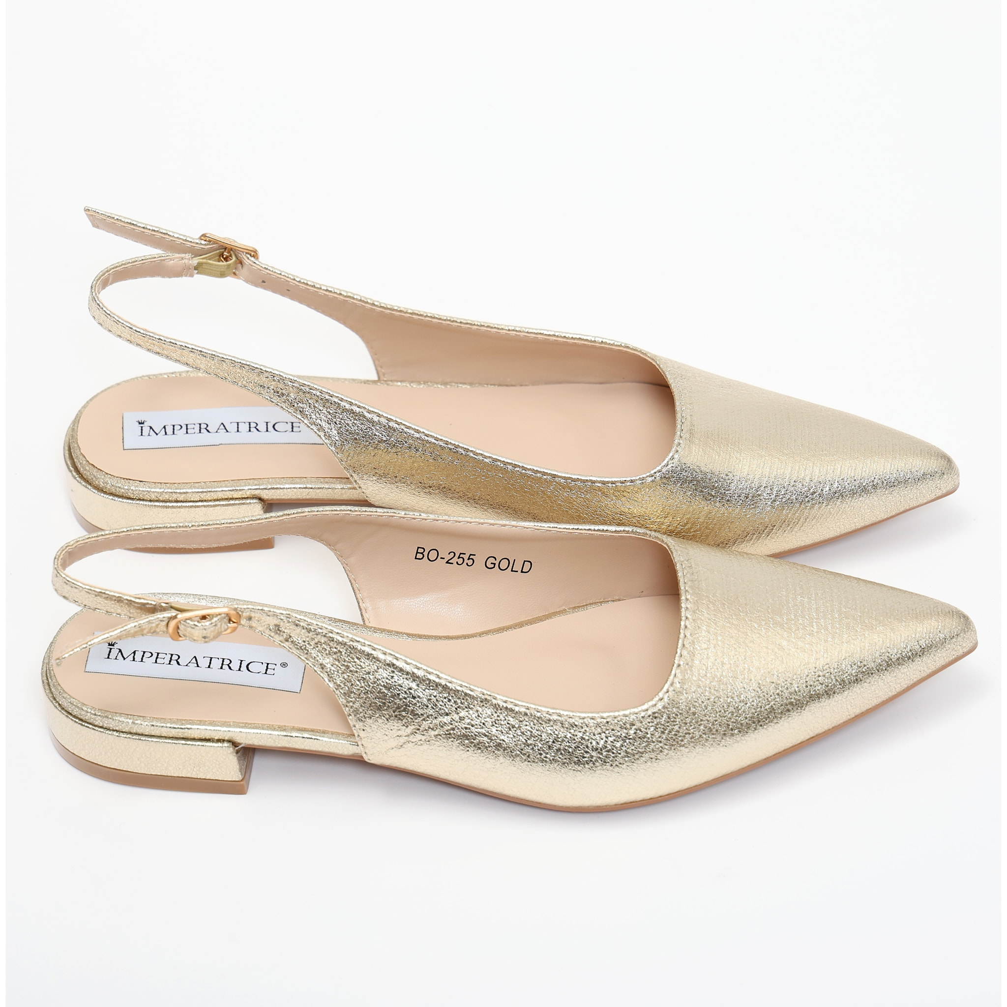 Ballerine slingback in simil pelle verniciata