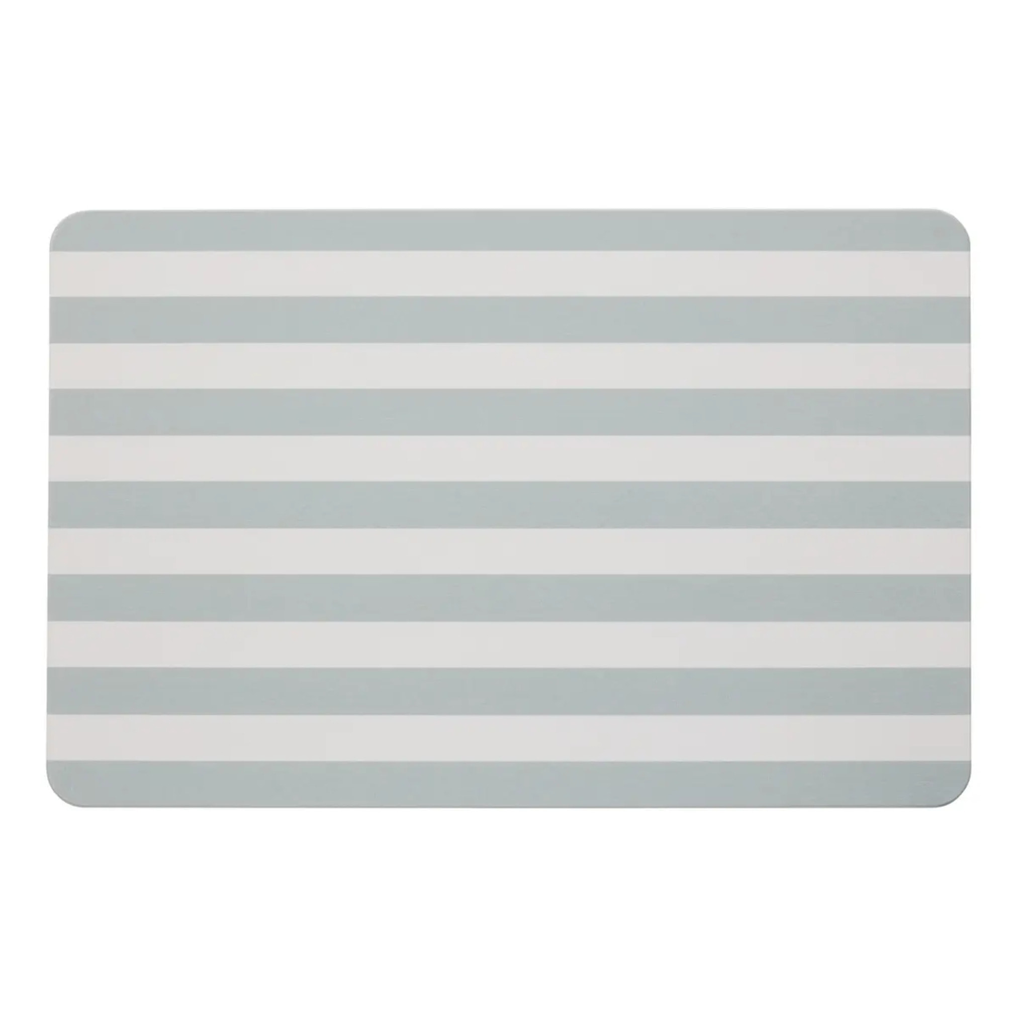 Tapis de bain Strio 39x60cm rayures vert céladon en diatomite