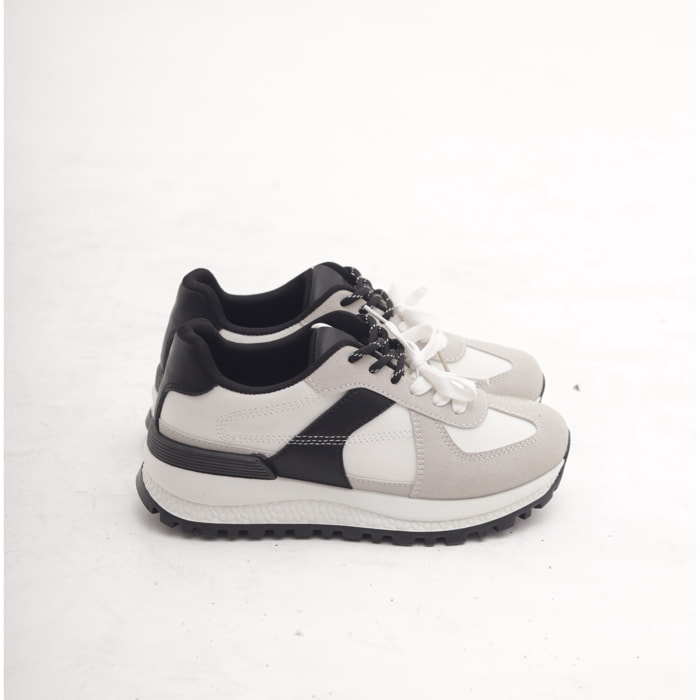 SNEAKERS RUNNING COLOUR BLOCK BIANCO
