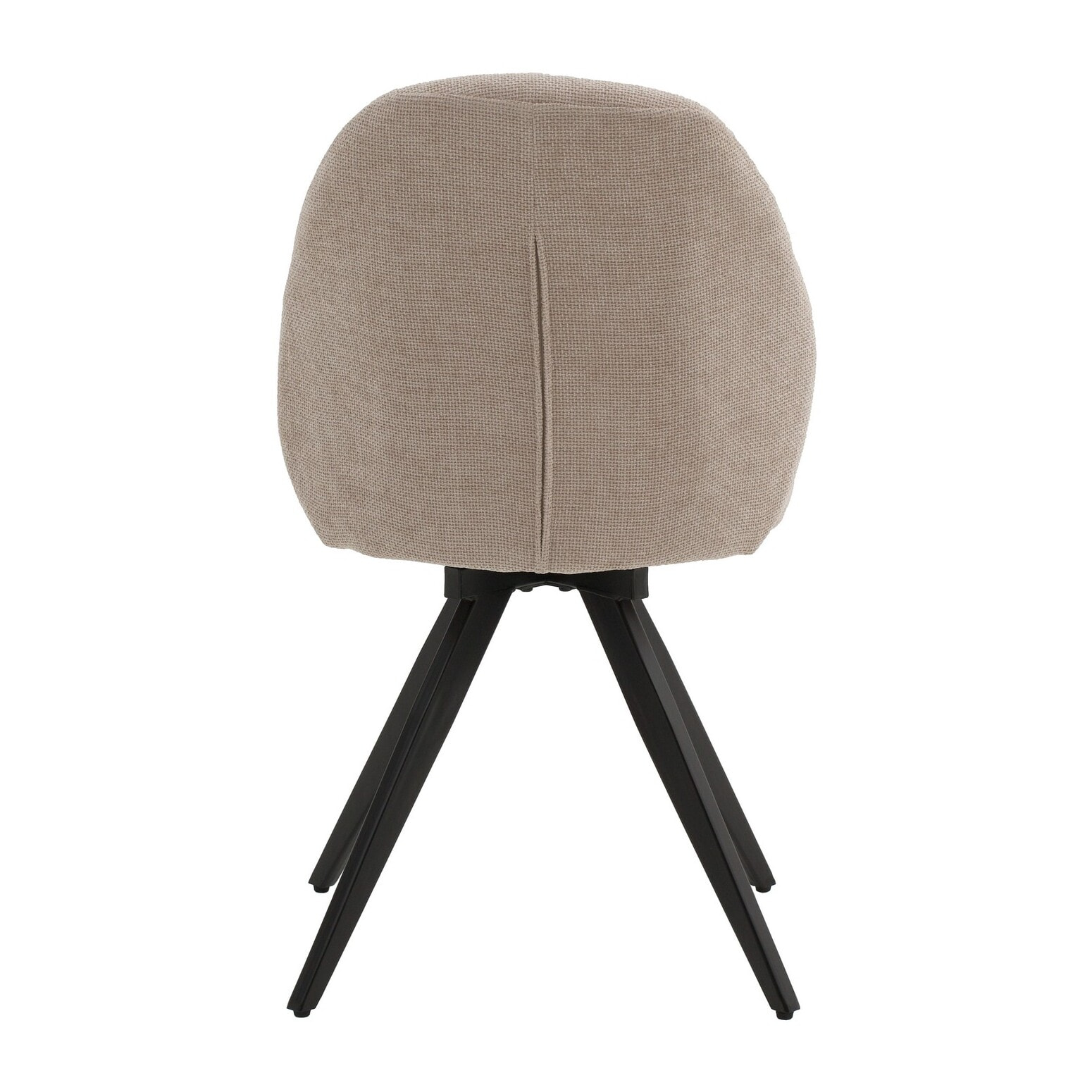 Set di 2 sedie girevoli ZENNENDAL in tessuto beige e gambe in metallo nero