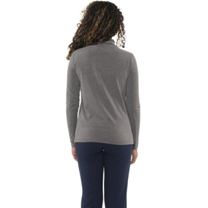 Camiseta de manga larga con cuello alto para mujer "Never Without"