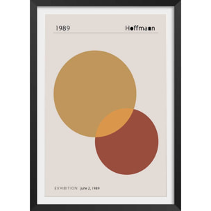 Poster Exposition Hoffman 1989 Affiche + cadre en bois - Noir