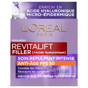 L’Oréal Paris Revitalift Filler Crème FPS50+ Repulpante Intense 50 ml