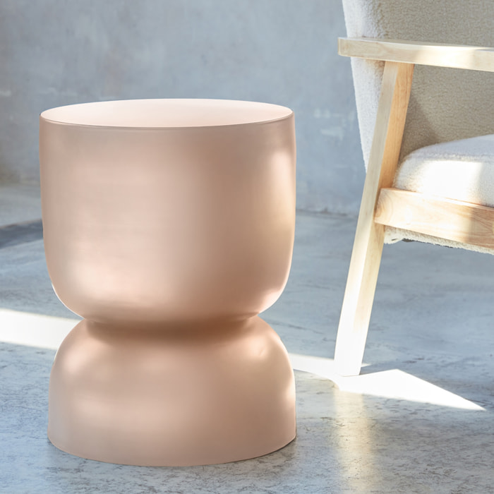 Table d'appoint. bout de canapé. table de chevet en métal. rose. Madi Ø32 x H 42cm