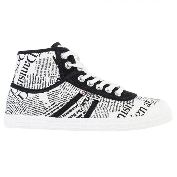 Zapatillas Sneaker para Mujer - KAWASAKI News Paper Canvas Boot K202413 1002 White