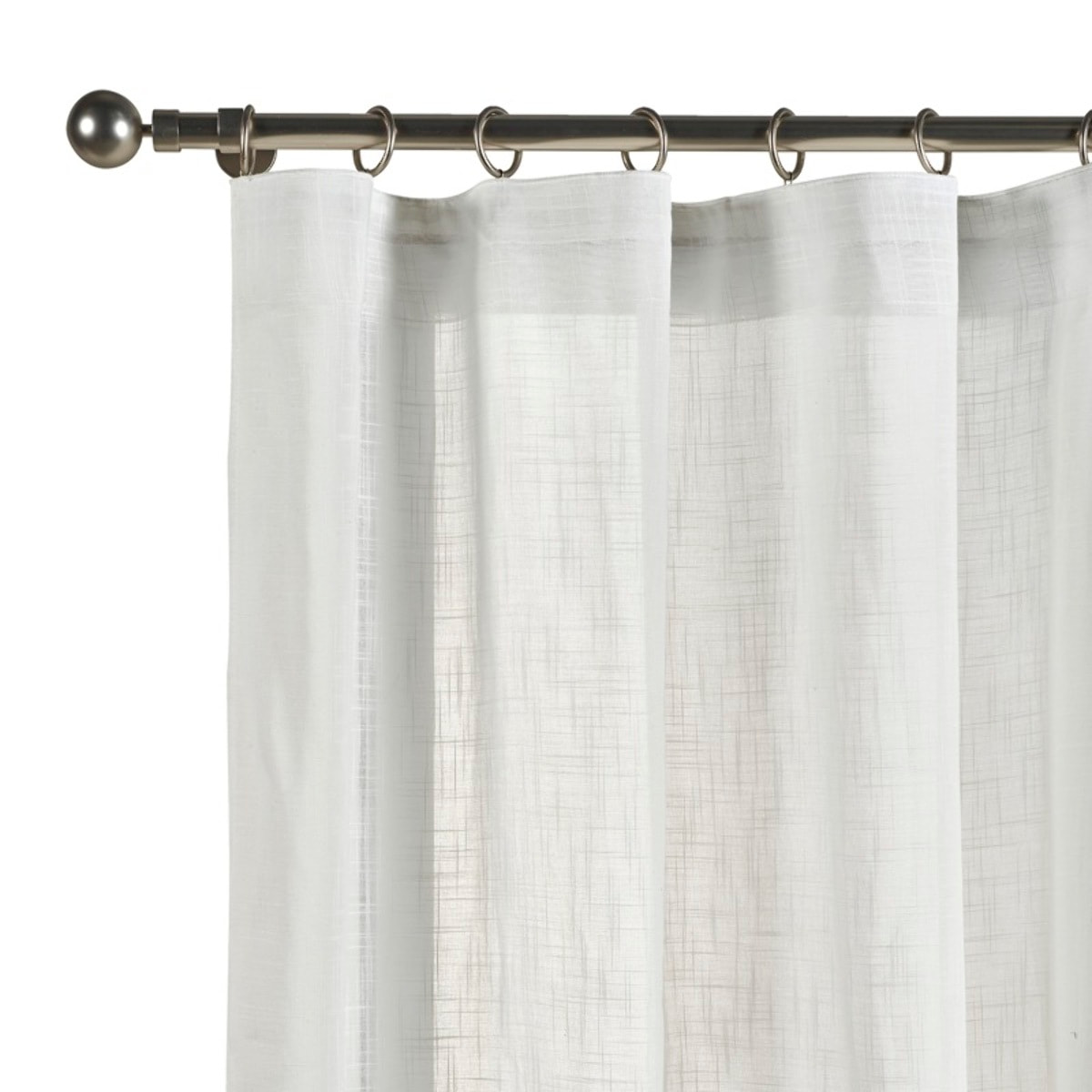 Rideau LINUM XXL à galon fronceur Blanc