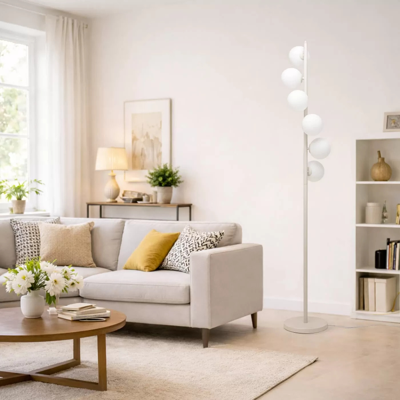 Lampadaire Scala Balls 160cm beige Kare Design