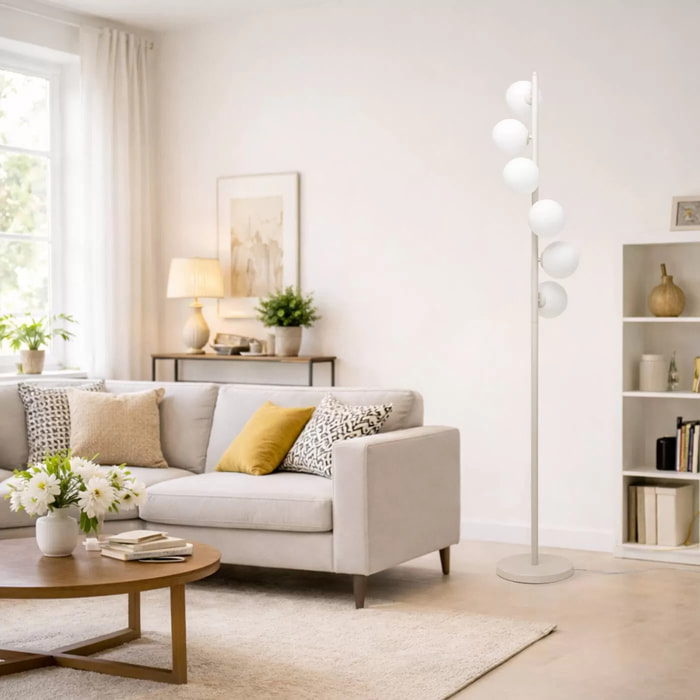 Lampadaire Scala Balls 160cm beige Kare Design