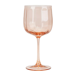 Lot de 4 verres à pied en verre 49cl rose RIVIERA