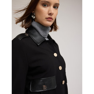 Motivi - Chaqueta militar corta con detalles - Negro