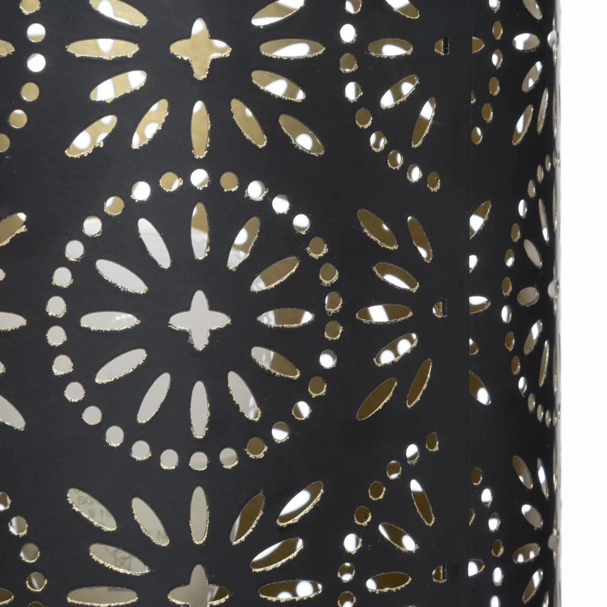 Lampe "Gypsy" noire - métal ajouré H21.5 cm