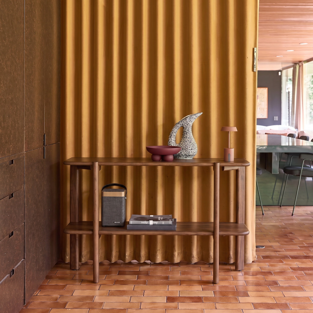 Console exotique bois d'acacia 1 étagère REVA