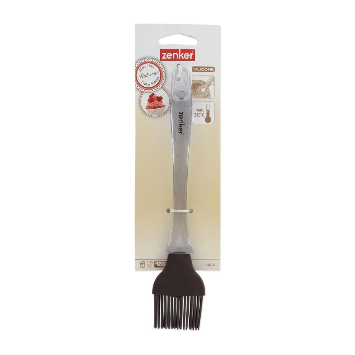 Pinceau de cuisine et de pâtisserie 24 cm en poils silicone Zenker Smart Pastry