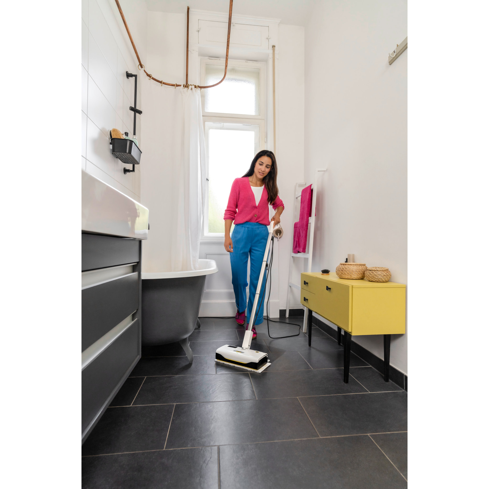 Balai vapeur Karcher SC 1 Upright - Puissance 1200W- Compact et léger- Idéal pour les petites surfaces