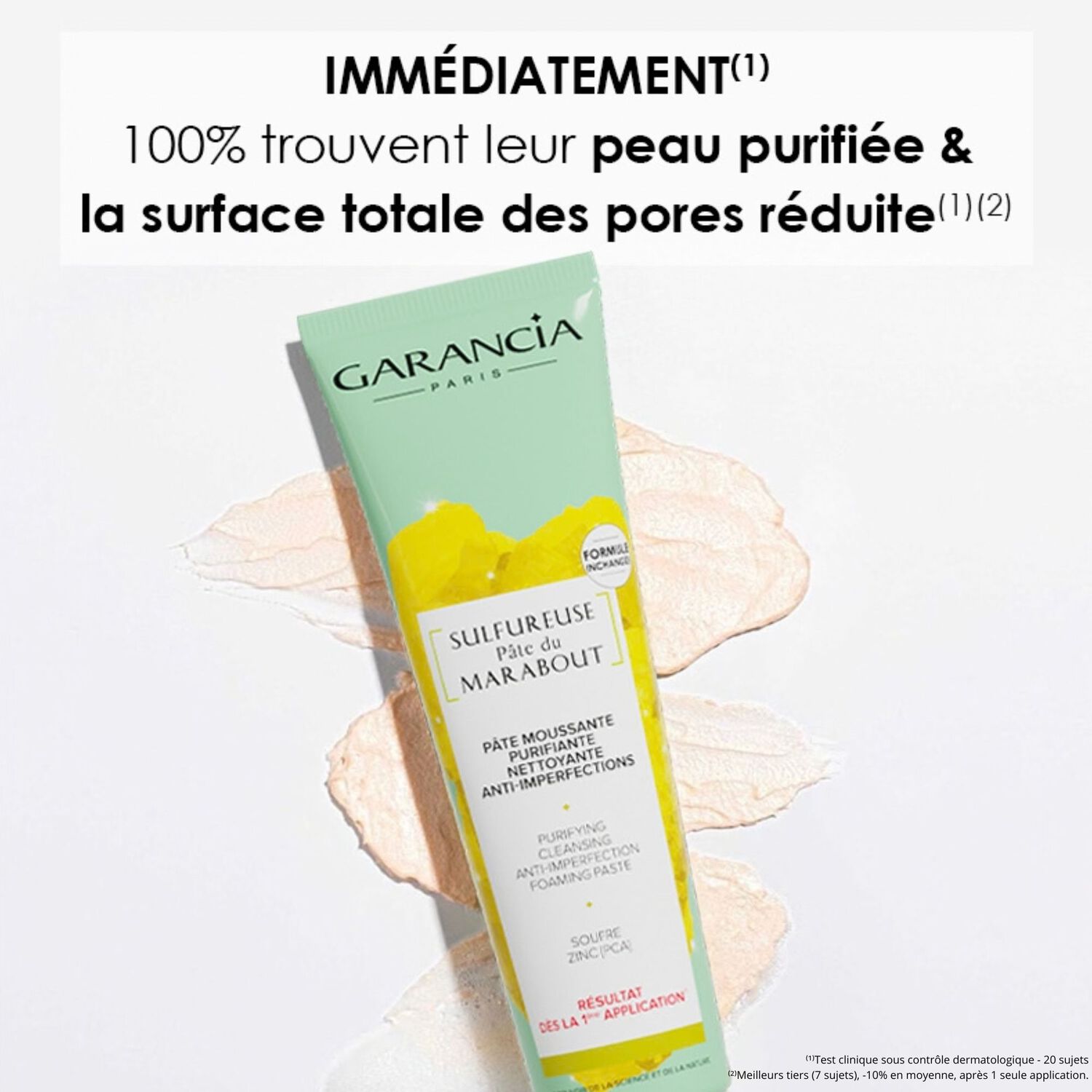 Sulfureuse Pâte du Marabout - Pâte Moussante Purifiante Nettoyante Anti-Imperfections 150 g