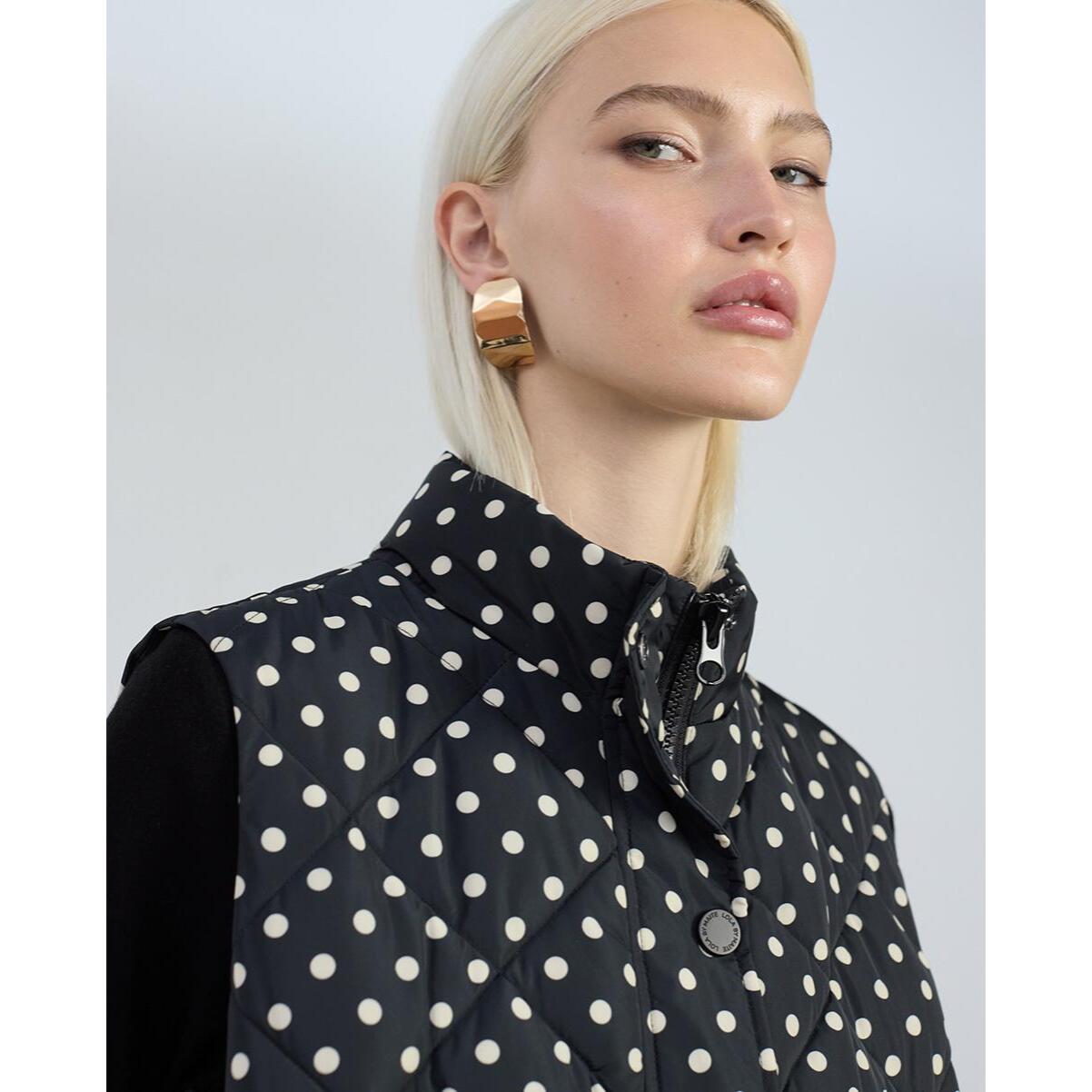 Gilet Midi Imbottito a Pois