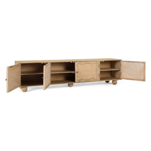 Mueble TV de Madera de Mango 200 Cm Estilo Boho Mediterráneo
