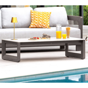 Salon de jardin en aluminium - 5 places - anthracite - ALICANTE