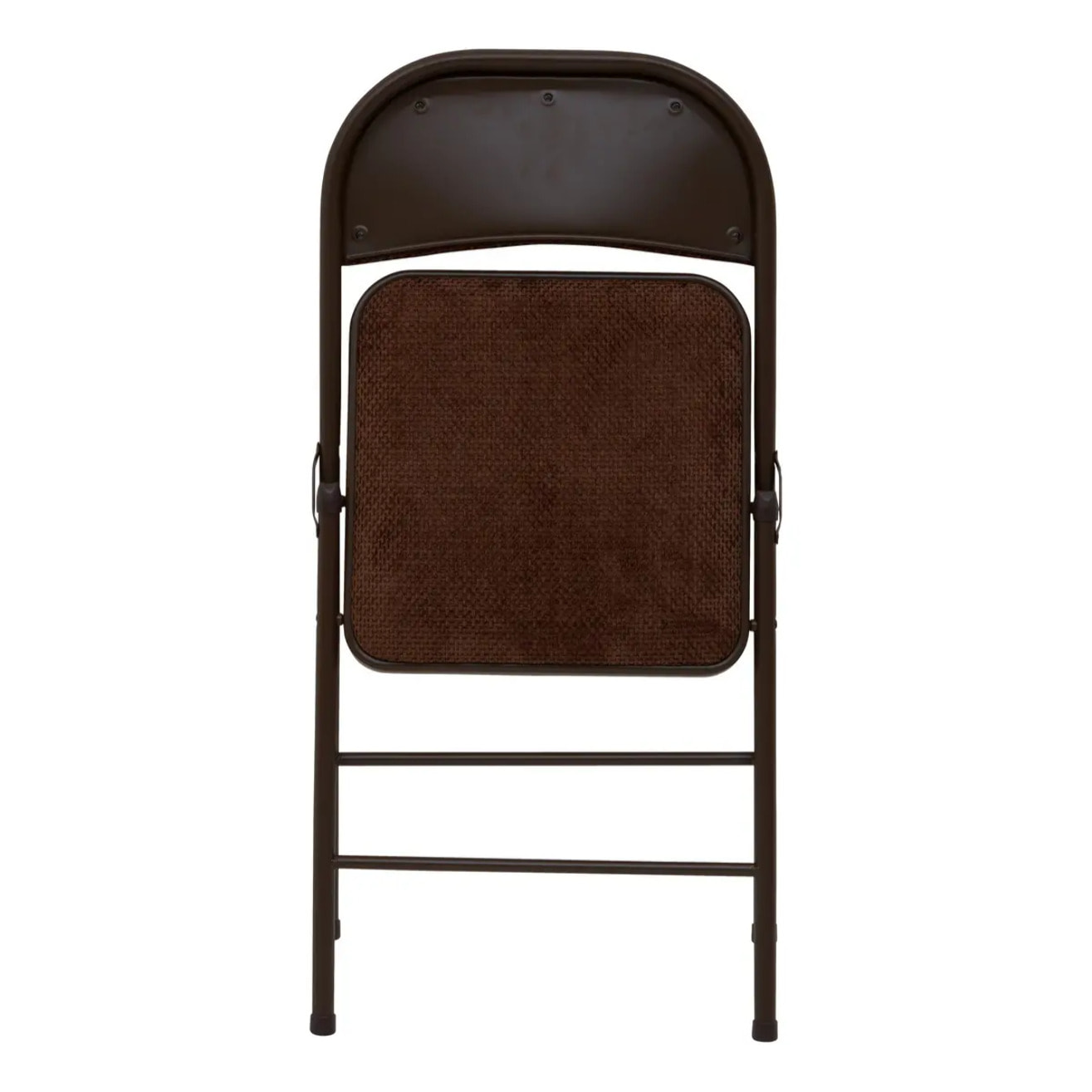 Chaise pliante avec assise renforcée velours Flexy+ marron
