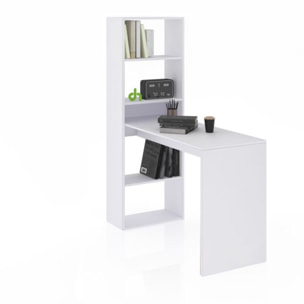 Mesa de escritorio con estantería Cosmic Blanco Artik (Blanco Mate)