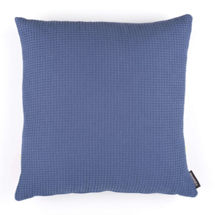 Housse de coussin Waffle Bleu Majolica 50x50 cm