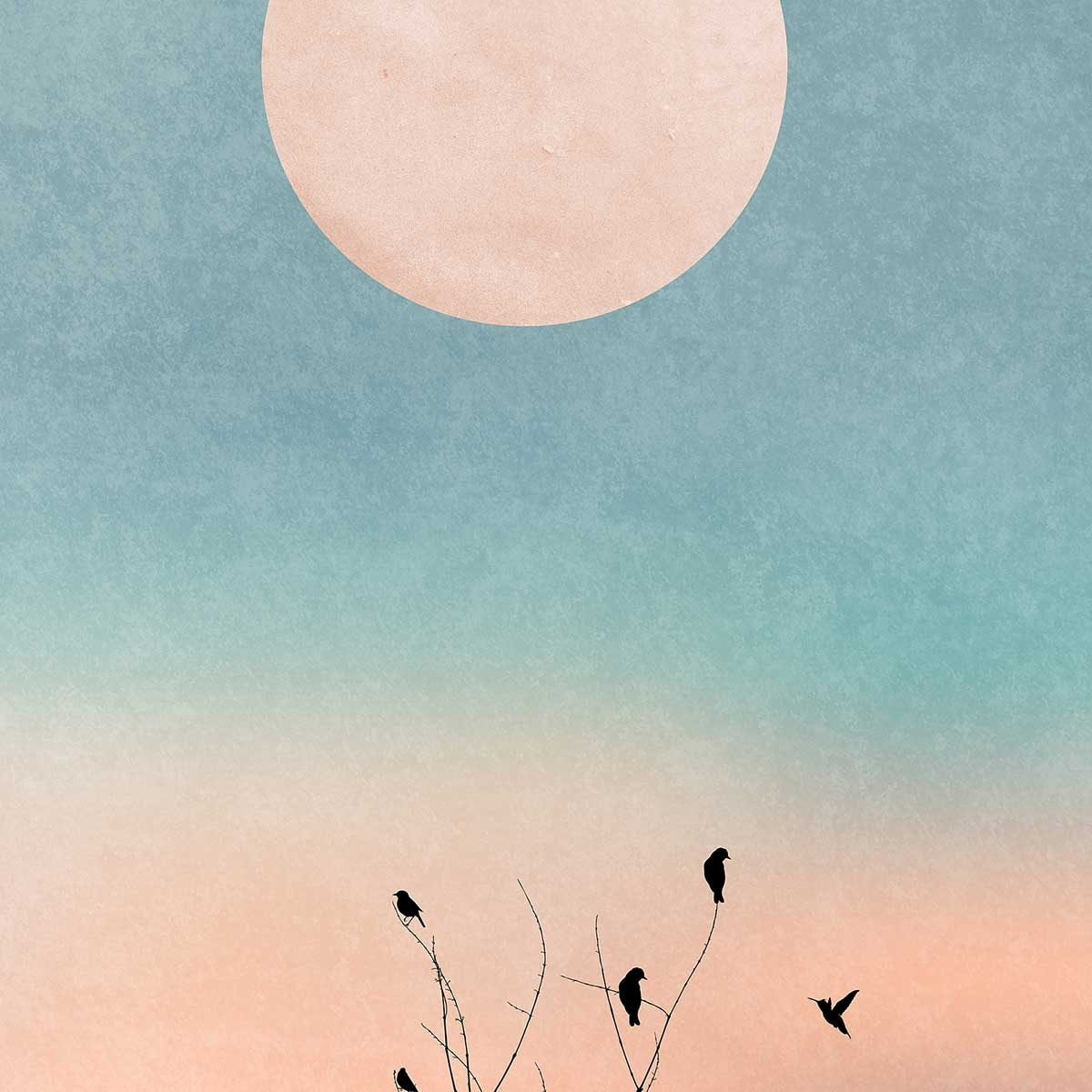 Affiche paysage Douceur de vivre Affiche sous cadre noir