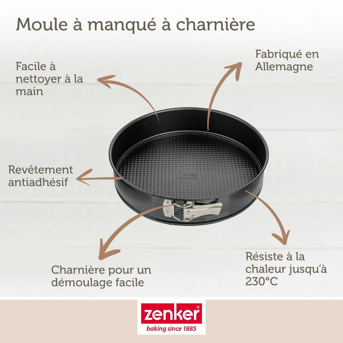 Set de 4 ustensiles de pâtisserie moule à manqué bol et spatule Black metallic Black mettallic Zenker  Black mettallic
