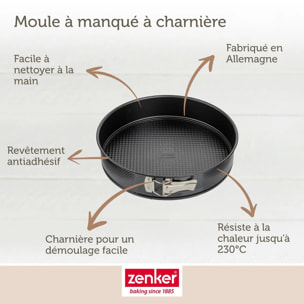 Set de 4 ustensiles de pâtisserie moule à manqué bol et spatule Black metallic Black mettallic Zenker  Black mettallic