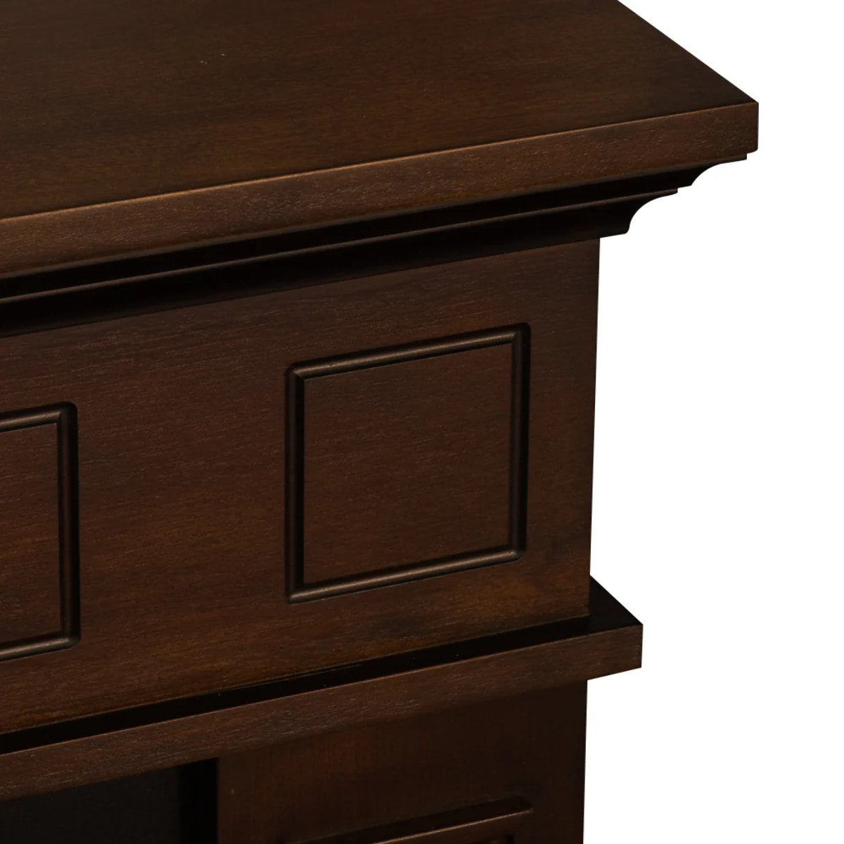 Jefferson - Camino Elettrico da Terra con Effetto Fiamma 89,5x90,5x28 cm in Legno Noce