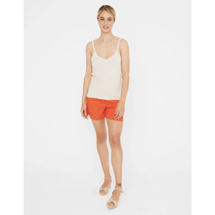 Camiseta Tirantes Básica Beige - Elna