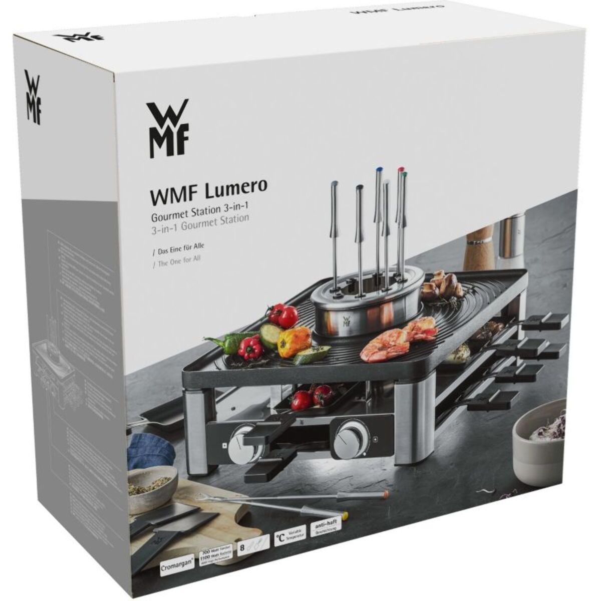 Raclette Fondue WMF LUMERO Station Gourmet 3-en-1 0415480011