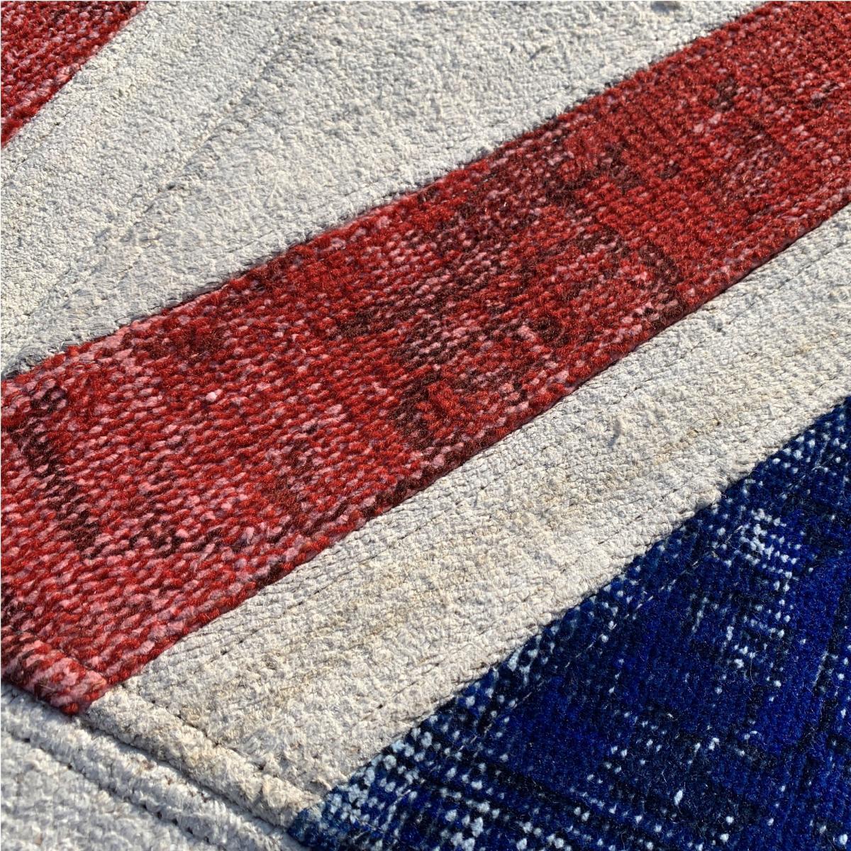 Authentique tapis Noué main en Turquie motif Union Flag