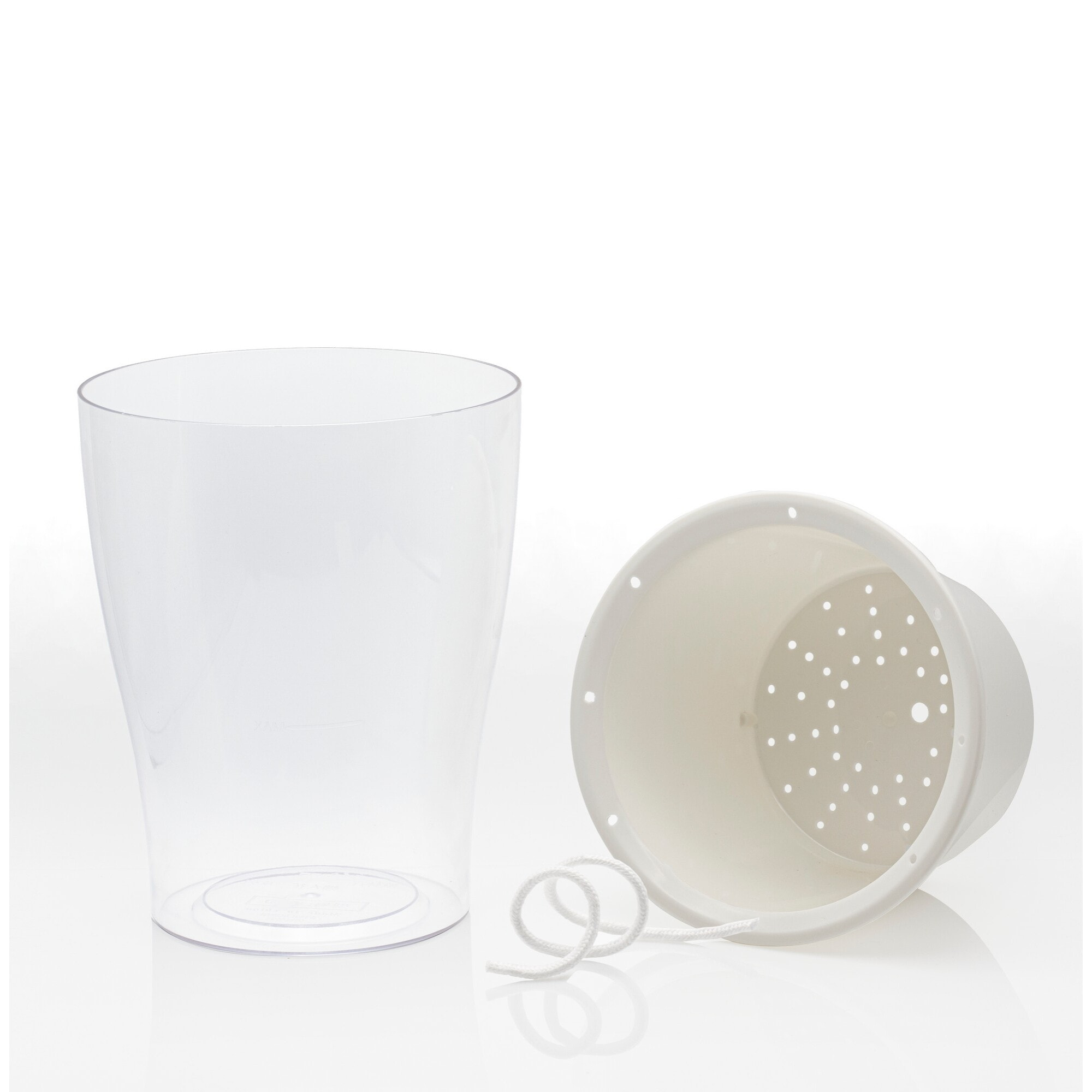 Pot à réserve d’eau Tomasucci RAFFY LARGE, en polypropylène, blanc, 17,3 × 17,3 × 21,2 cm