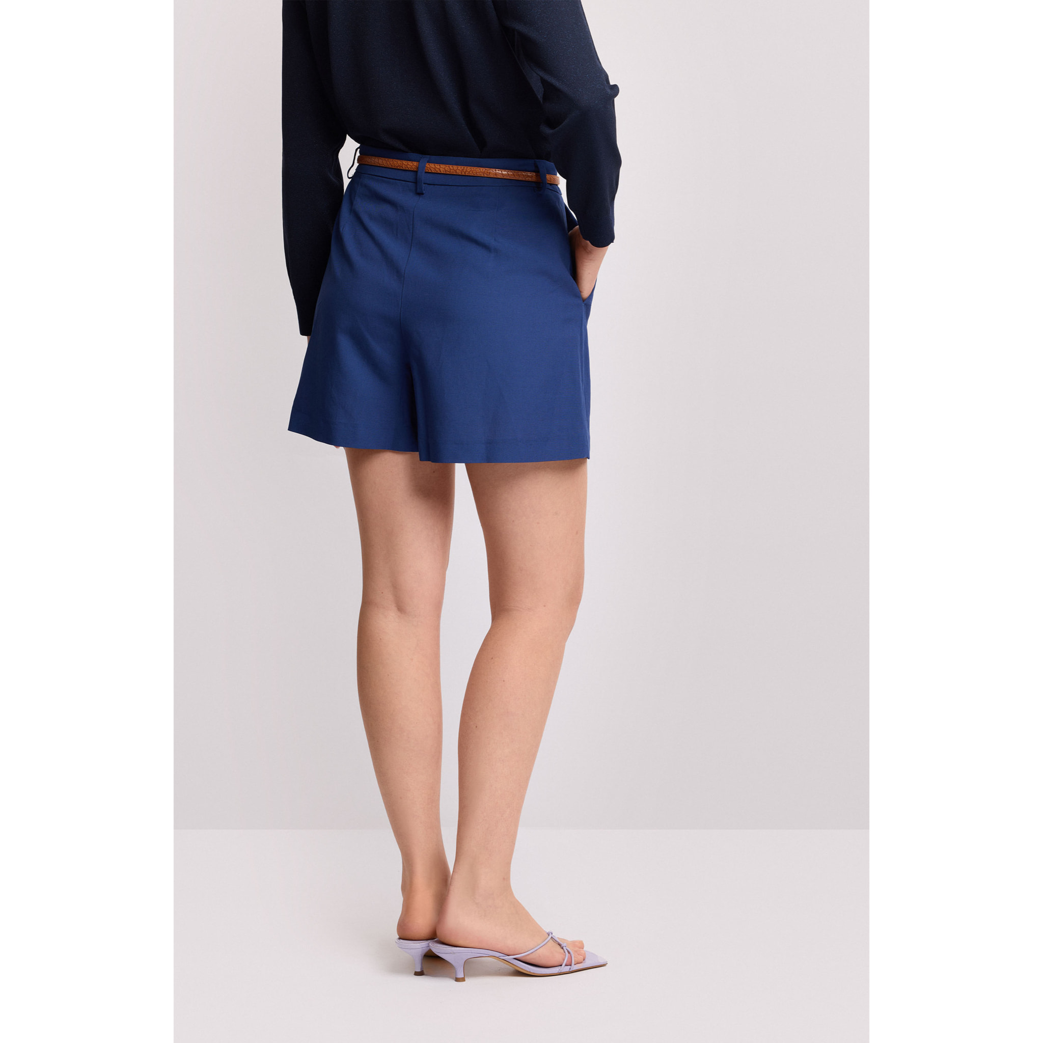Kocca - Pantaloni corti stle sartoriale Donna, Tinta unita