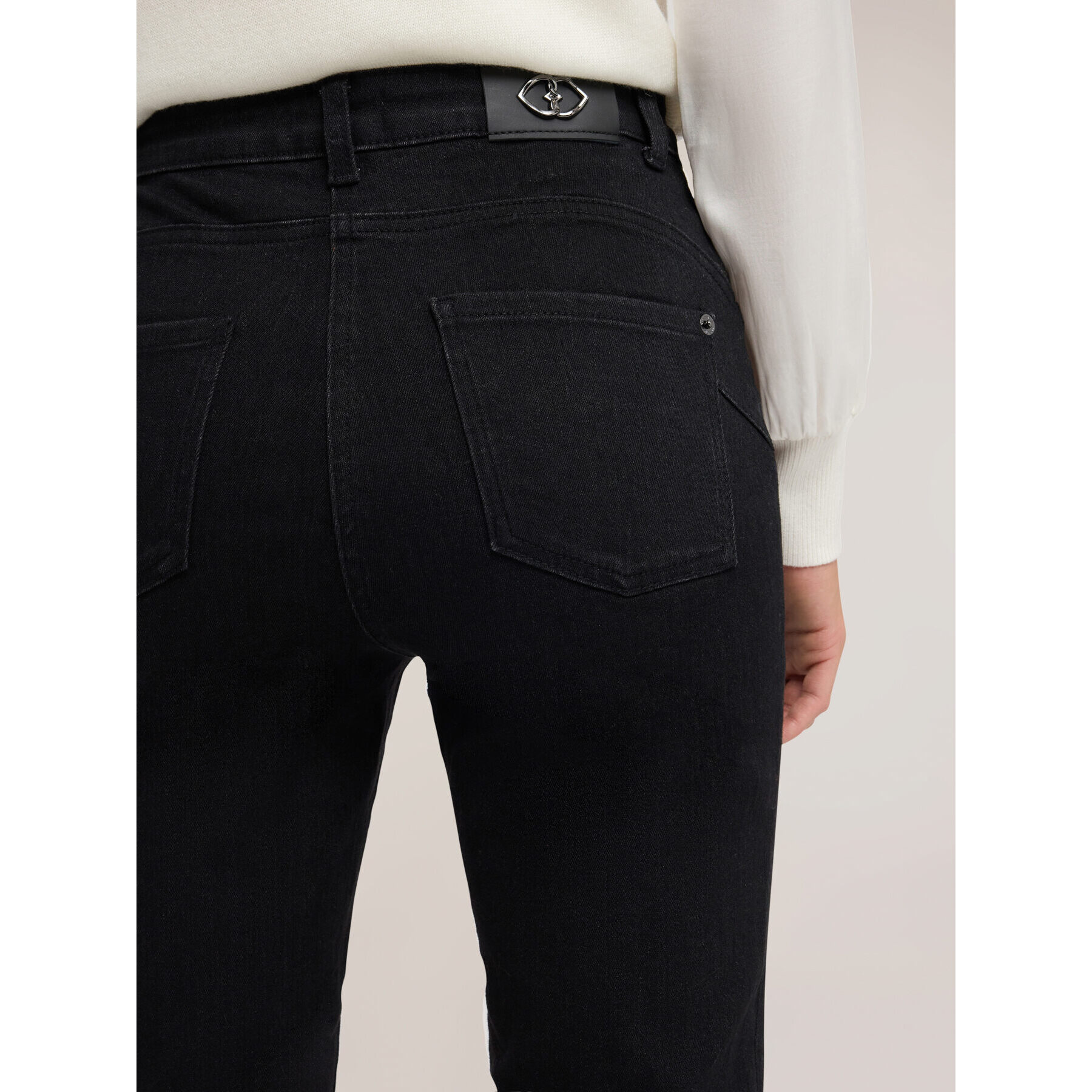 Motivi - Jeans skinny vita alta black wash - Nero
