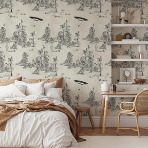 Carta da Parati Toile de Jouy Ufo