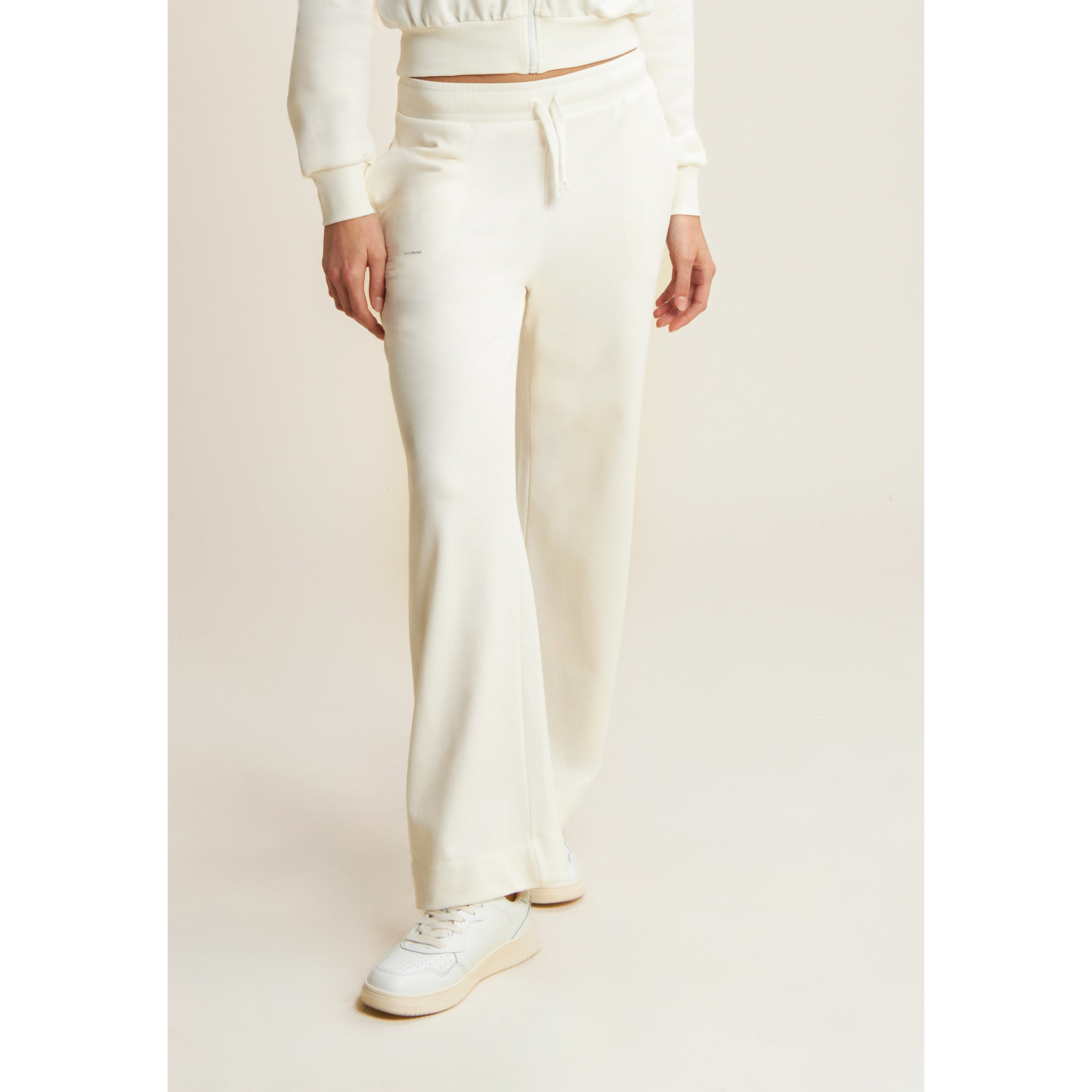 Jogger regular fit in french terry con gamba ampia