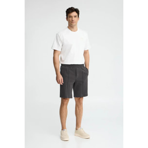 Bermuda jogger grigio scuro con logo Polo Club