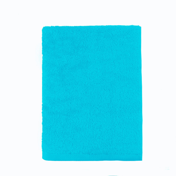 Serviette invitée unie en coton, AQUA, Bleu Turquoise