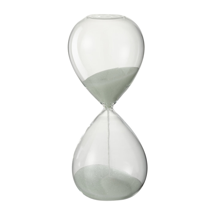 J-Line sablier - verre/sable - blanc - small