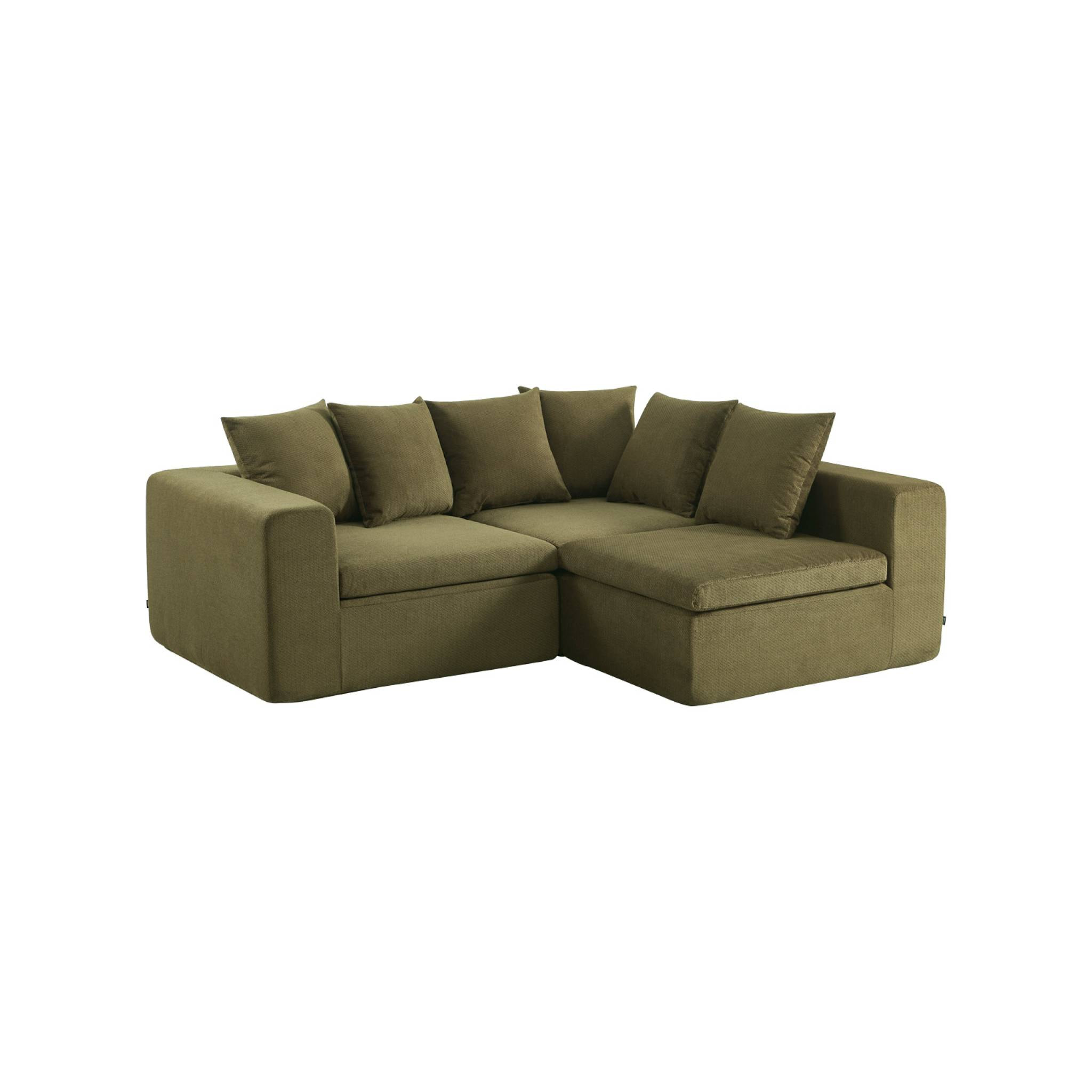 Canapé compressé modulable tissu chenille 4 places MOVI