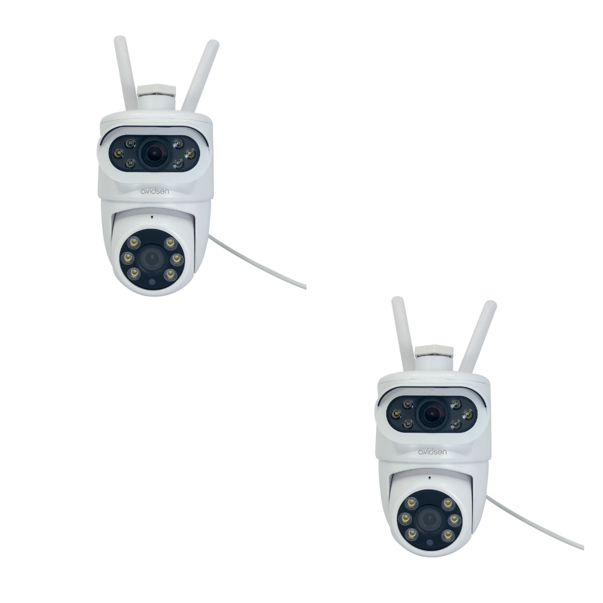 Lot de 2 caméras IP connectées extérieures motorisées 2K avec double objectif HomeCam Dual PTZ